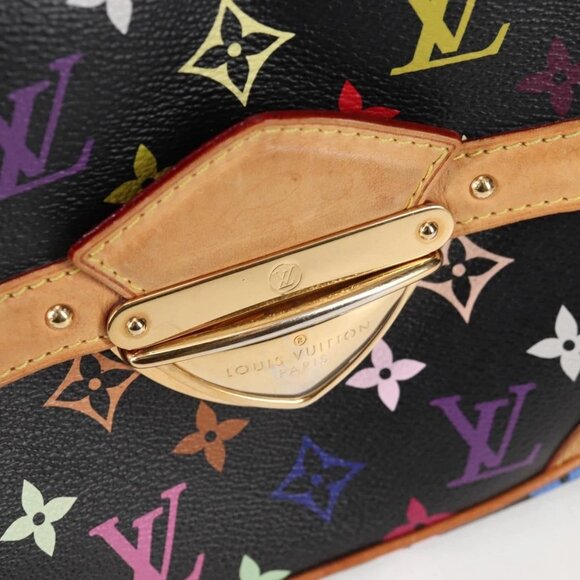 LOUIS VUITTON Monogram Multicolor Rita Tote Bag Black M40126 LV Auth 121294V - Picture 12 of 16